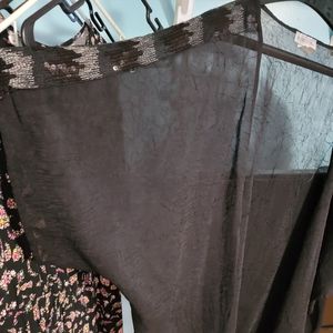 Black sheer kimono style jacket